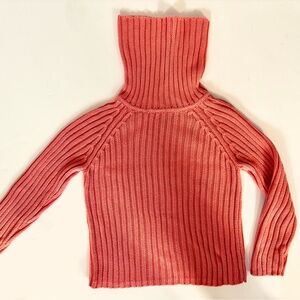 vintage New York Co Turtleneck Sweater Long Sleeve Orange Size M